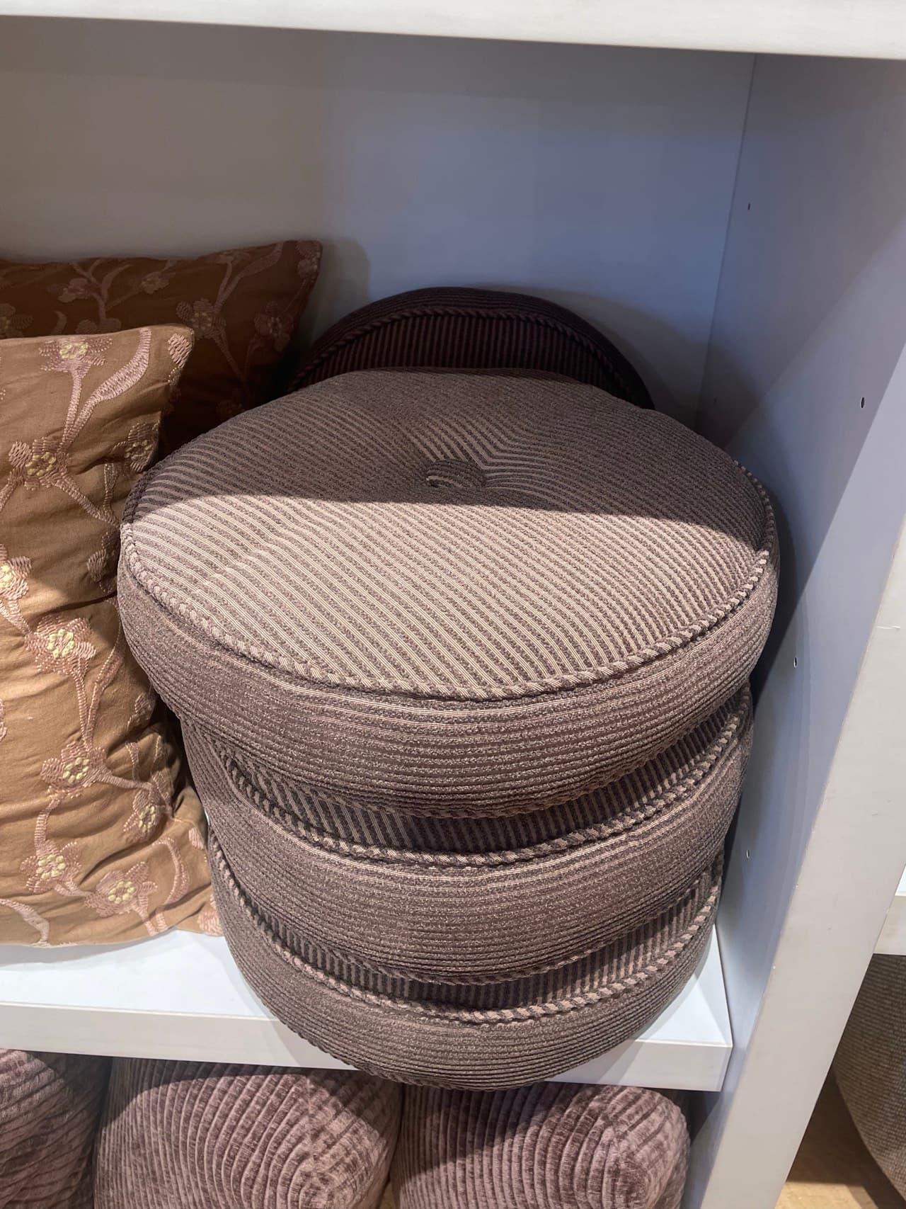 Round Corduroy Floor Cushion