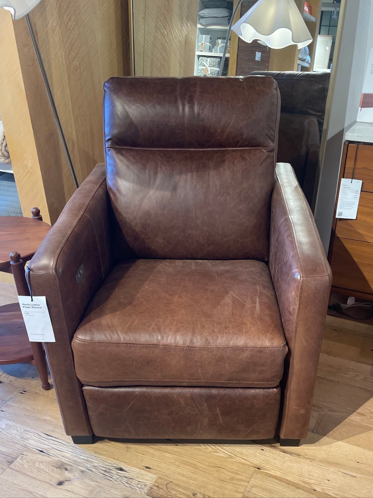 Brown Leather Recliner Chair