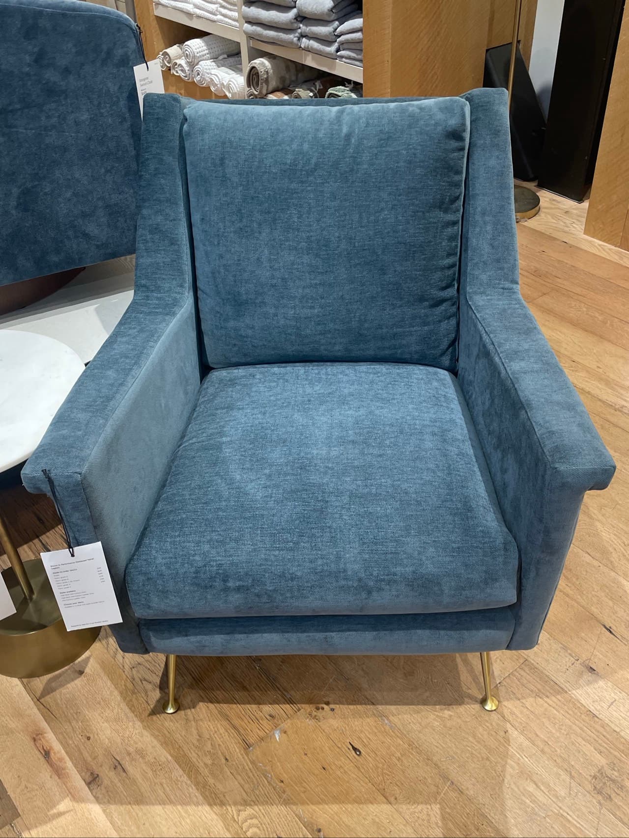 Blue Velvet Armchair