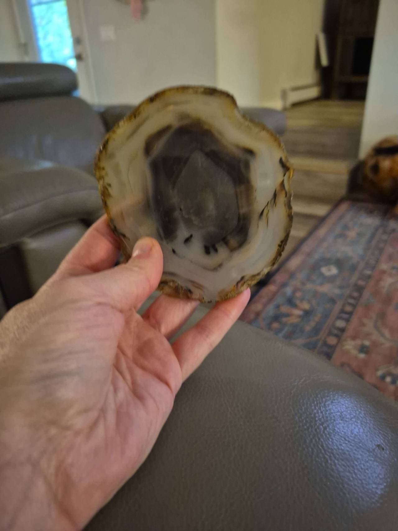 Fun rock coaster agate slice