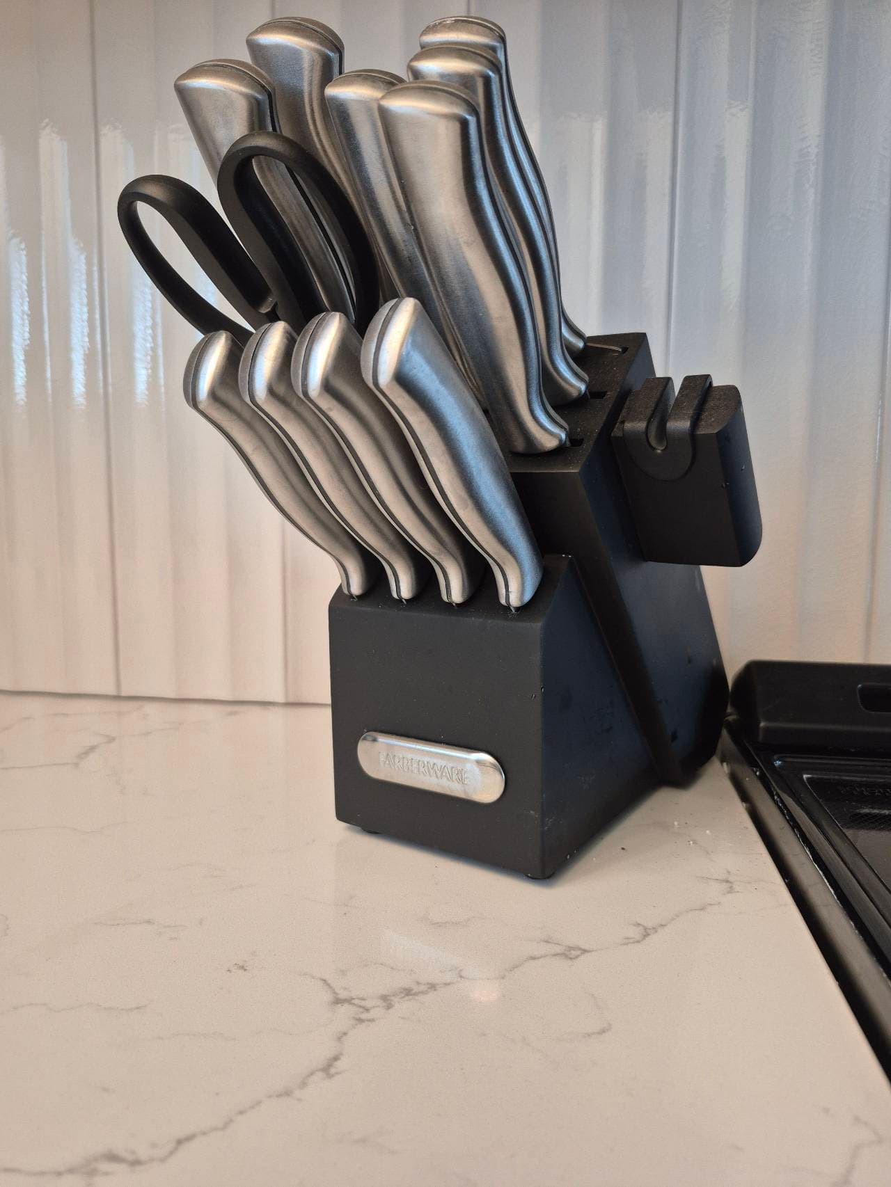 Knife set kitchen 14-Piece Stainless Steel Knife Block Set