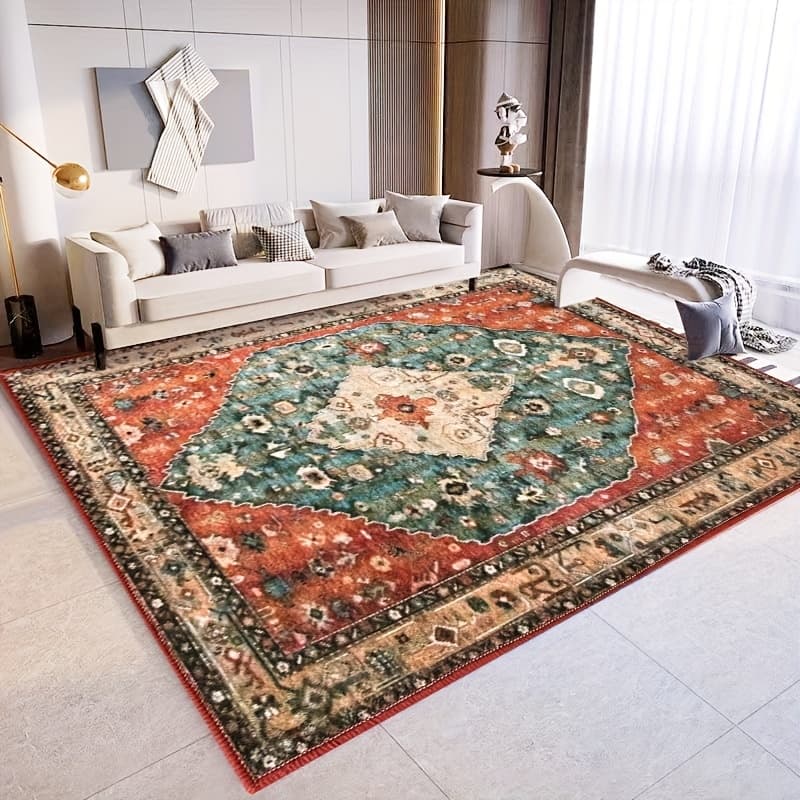 Bohemian vintage rug washable