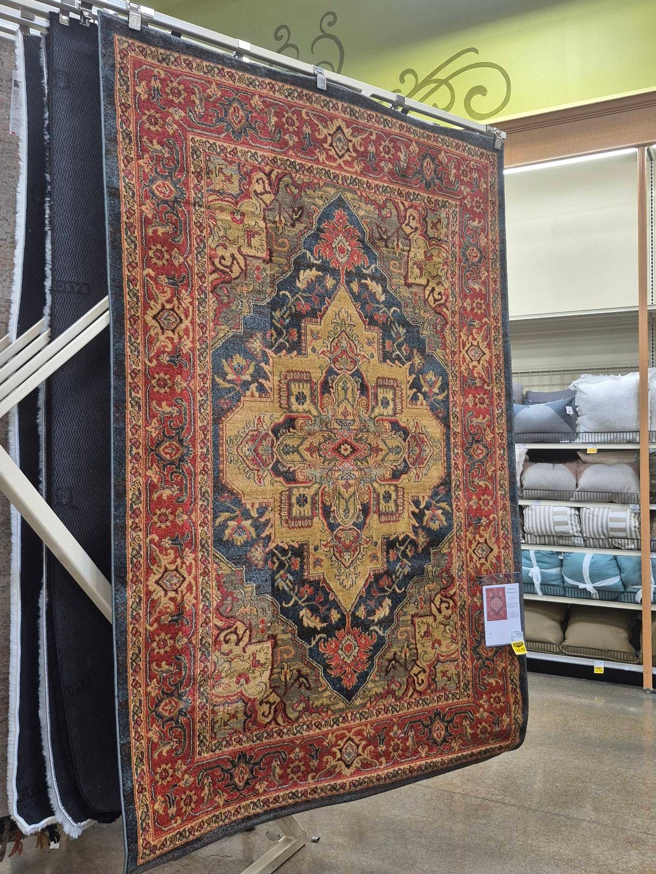 Oriental Area Rug red blue gold