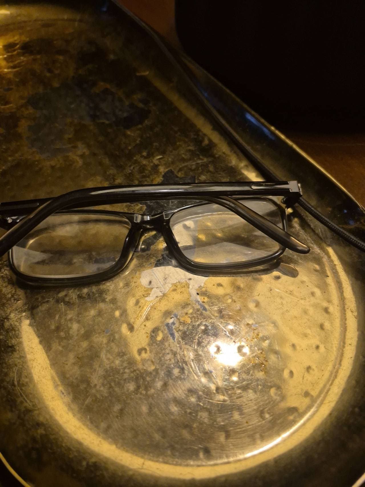 Black Rectangular Eyeglasses black frame clear lenses