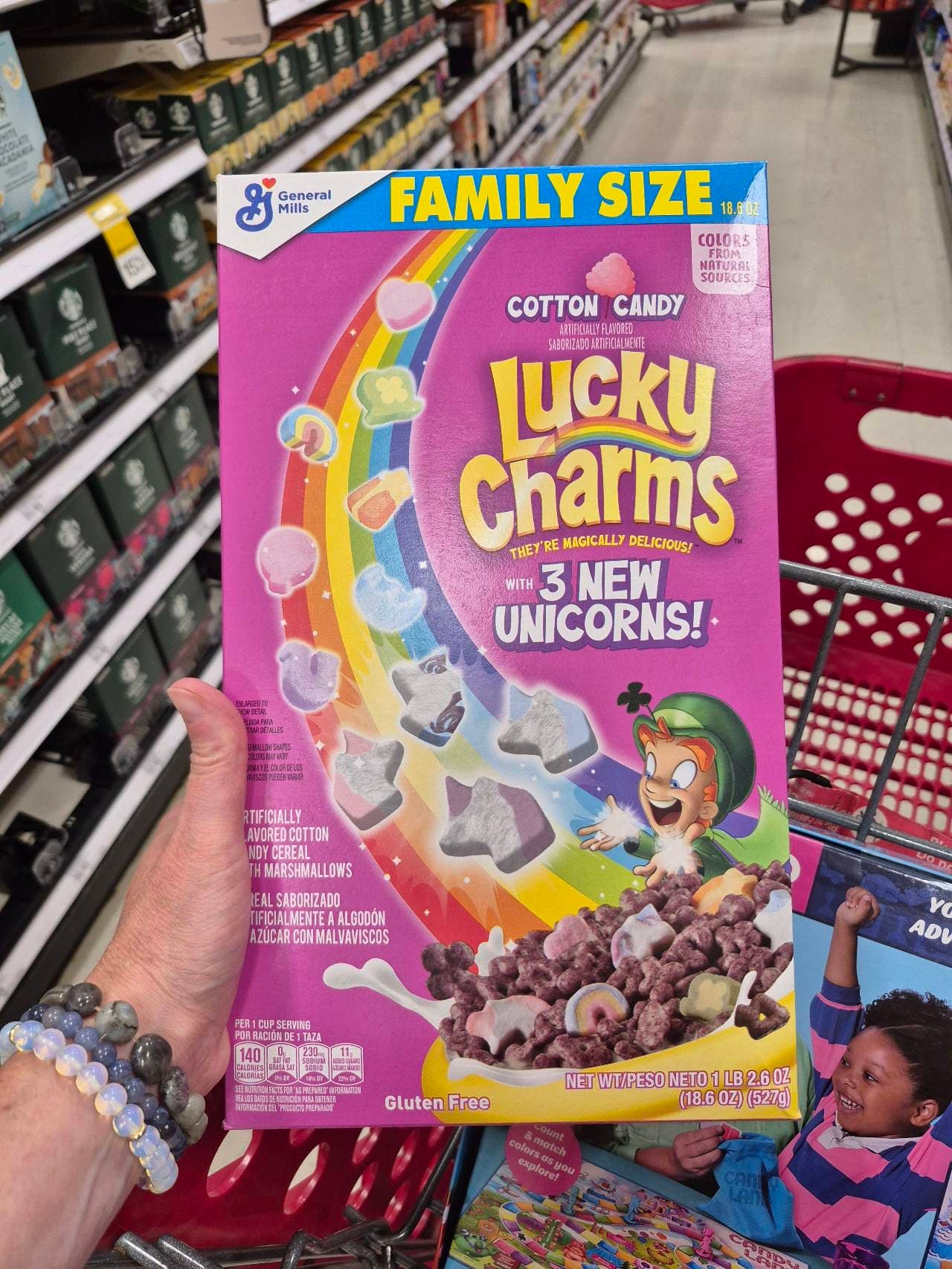 Lucky Charms Cotton Candy pink box